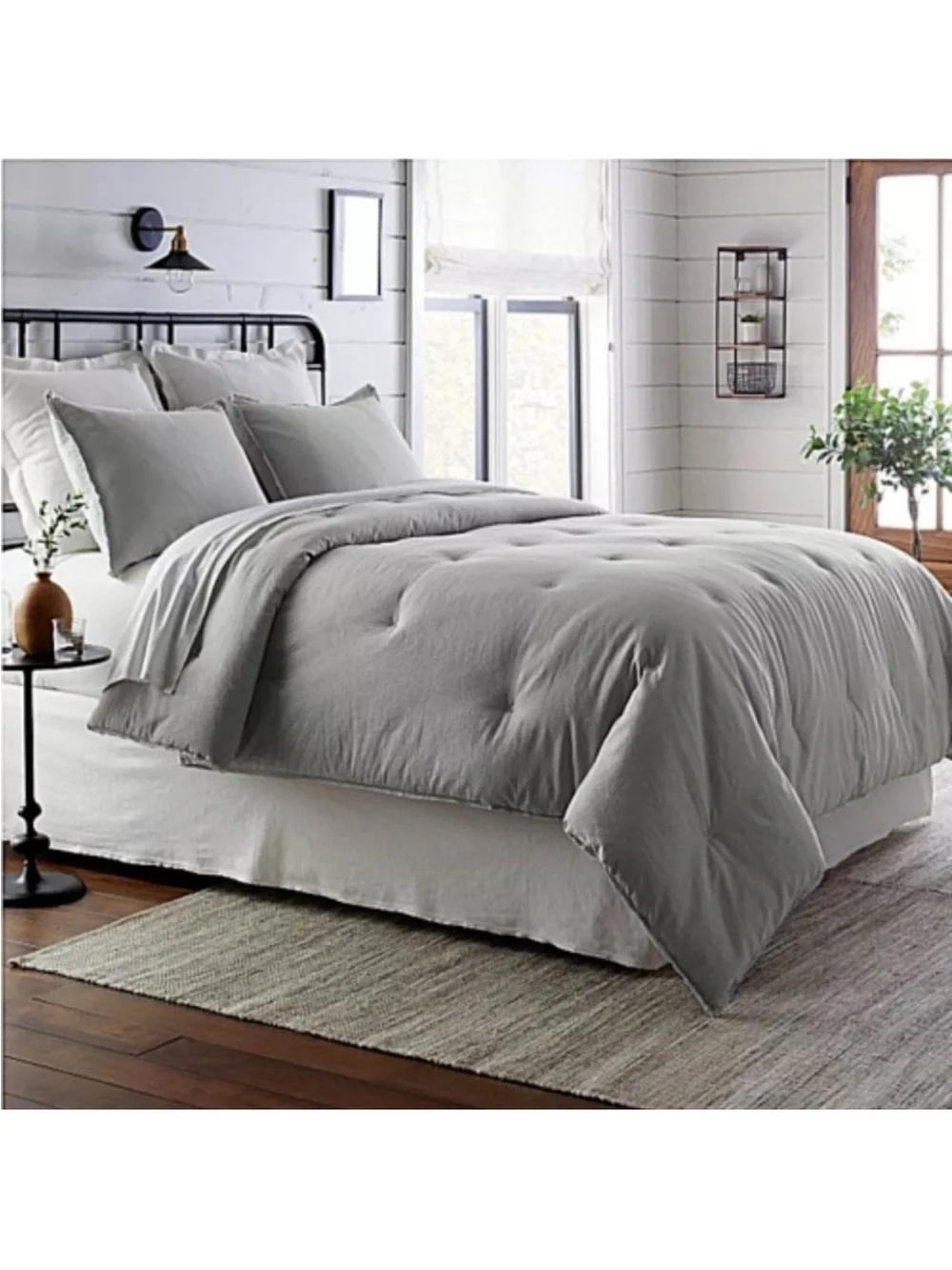 Hearth & Hand w/ MAGNOLIA QUEEN 55% LINEN/45% COTTON LINEN BLEND BEDSKIRT 15”